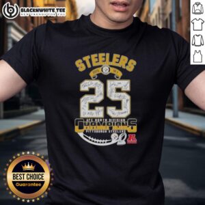 Good 2025 10-7 AFC North Division Champions Pittsburgh Steelers All Signatures T-Shirt