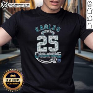 Good 2025 11-5 NFC East Division Champions Philadelphia Eagles All Signatures T-Shirt