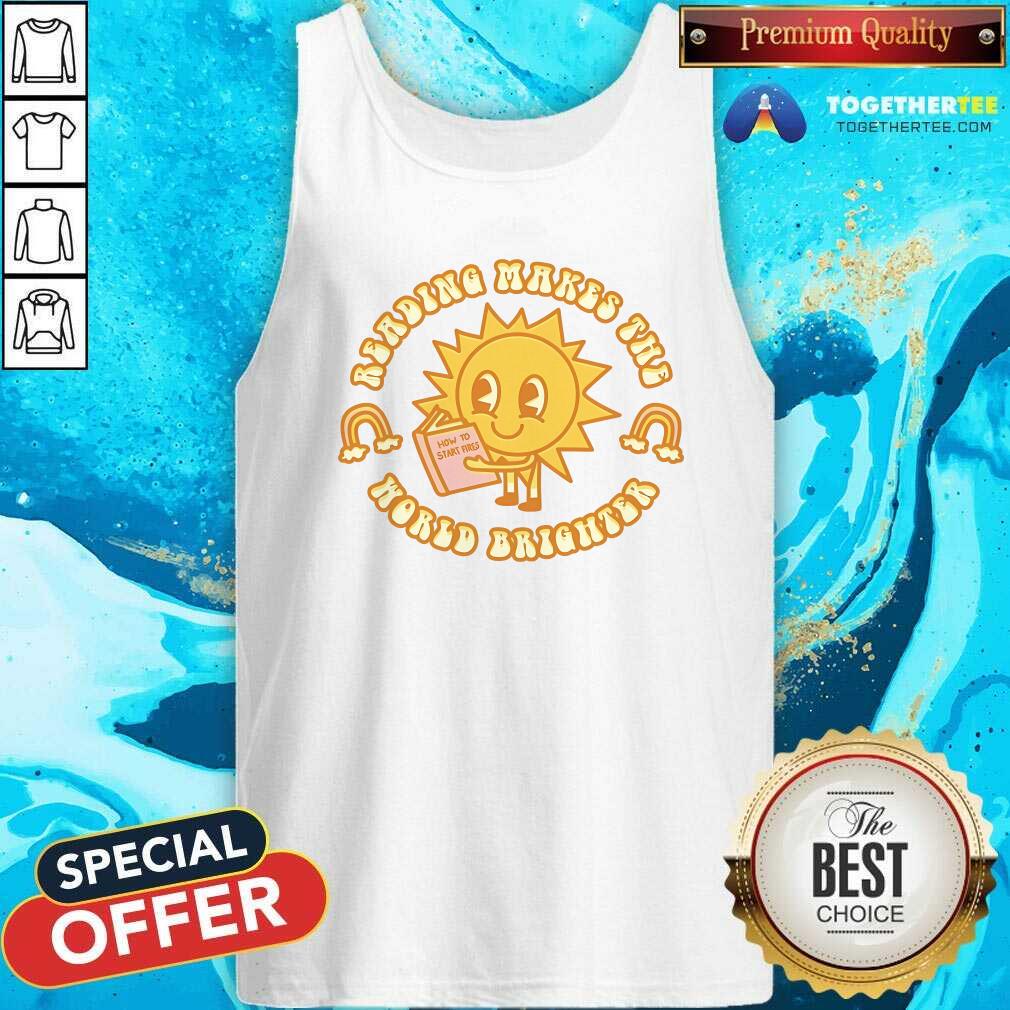 Premium Reading Makes The World Brighter T-Shirt - Image 3