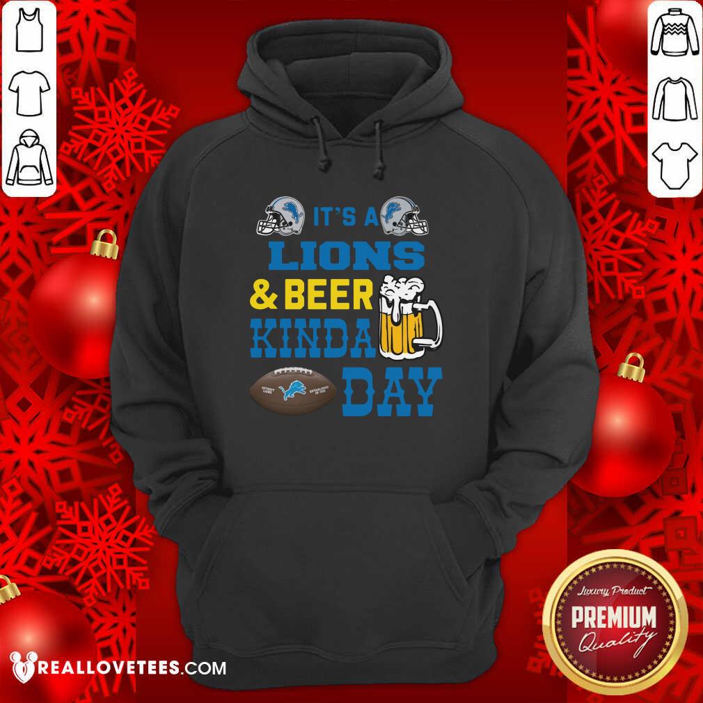 Awesome It’s A Detroit Lions And Beer Kinda Day Shirt - Image 4