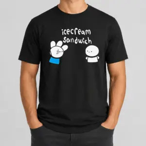 Happy Good Icecream Sandwich Characters Youtube Animation Shirt