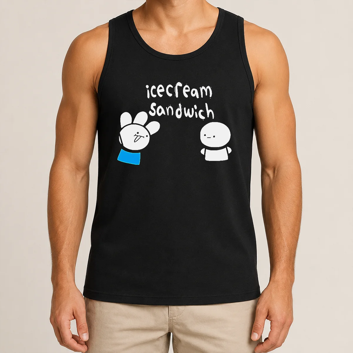 Happy Good Icecream Sandwich Characters Youtube Animation Shirt - Image 3
