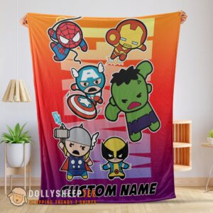 Awesome Perfect Marvel SuperHero Avengers Skull Friends Birthday Cute Blanket Fleece Customized Blanket