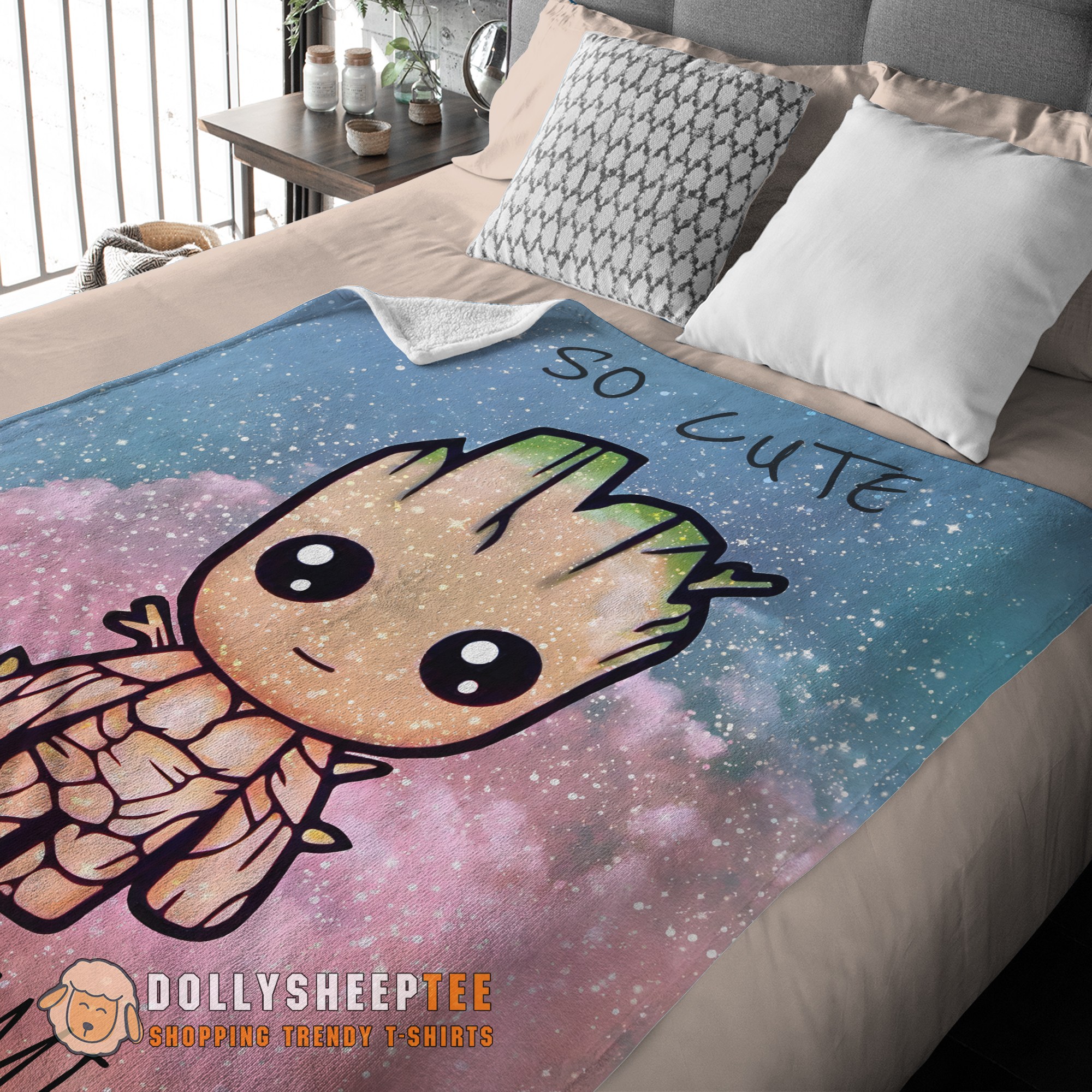 Awesome Perfect Marvel SuperHero Baby Groot And Friends Birthday Cute Blanket Fleece Customized Blanket - Image 3