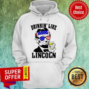 Alternative view of For Drinking Like Lincoln Abraham 4th Of July USA Flag Shirt