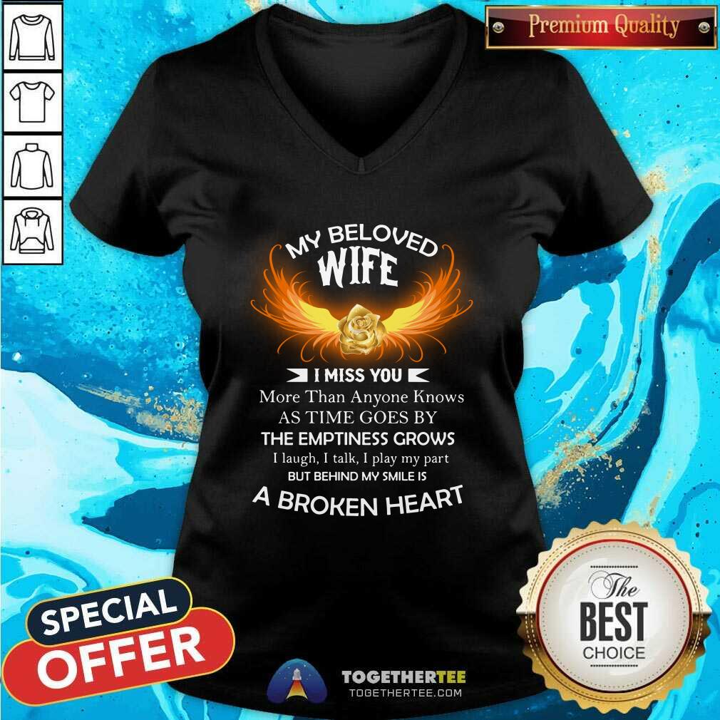 My Beloved Wife A Broken Heart Fire Wings Shirt - Image 2