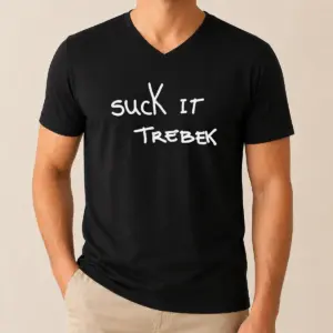Alternative view of Official Awesome Suck It Trebek Chalk Text Shirt