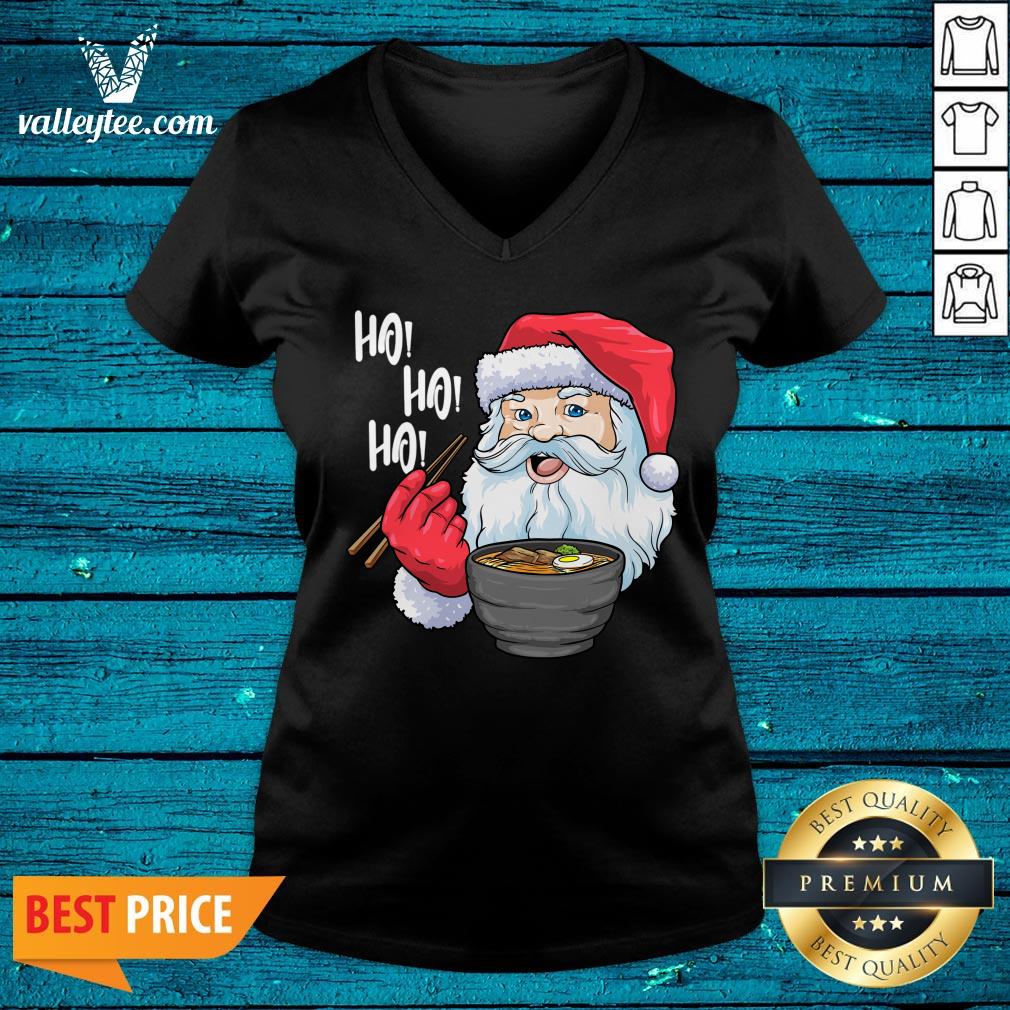 Perfect Santa Eating Noodle Hohoho Christmas Shirt - Image 4