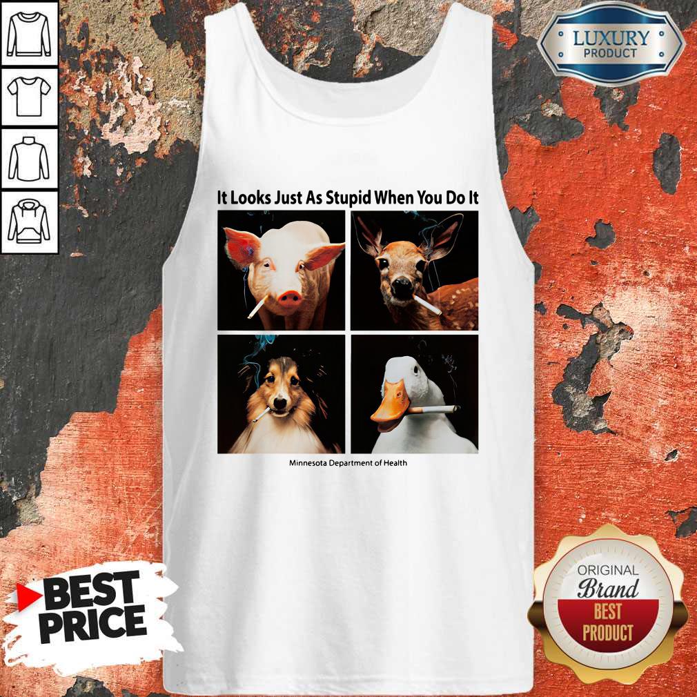 Animals with Cigars It Looks Just As Stupid When You Do It Shirt - Image 3