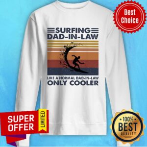 Alternative view of Awesome Surfing Dad In Law Like A Normal Dad In Law Only Cooler Vintage Retro Shirt