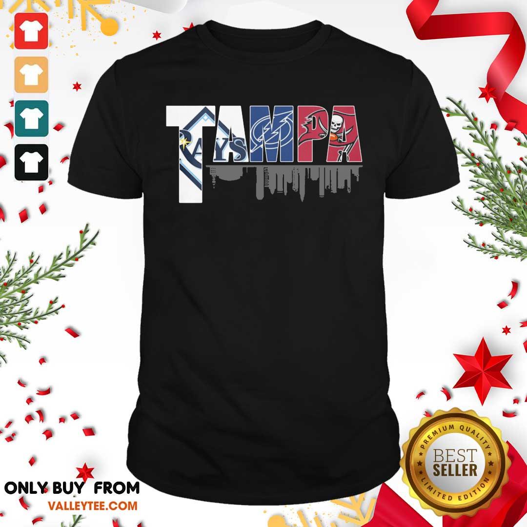 Cute Tampa Tampa Bay Rays Tampa Bay Lightning Tampa Bay Buccaneers Shirt