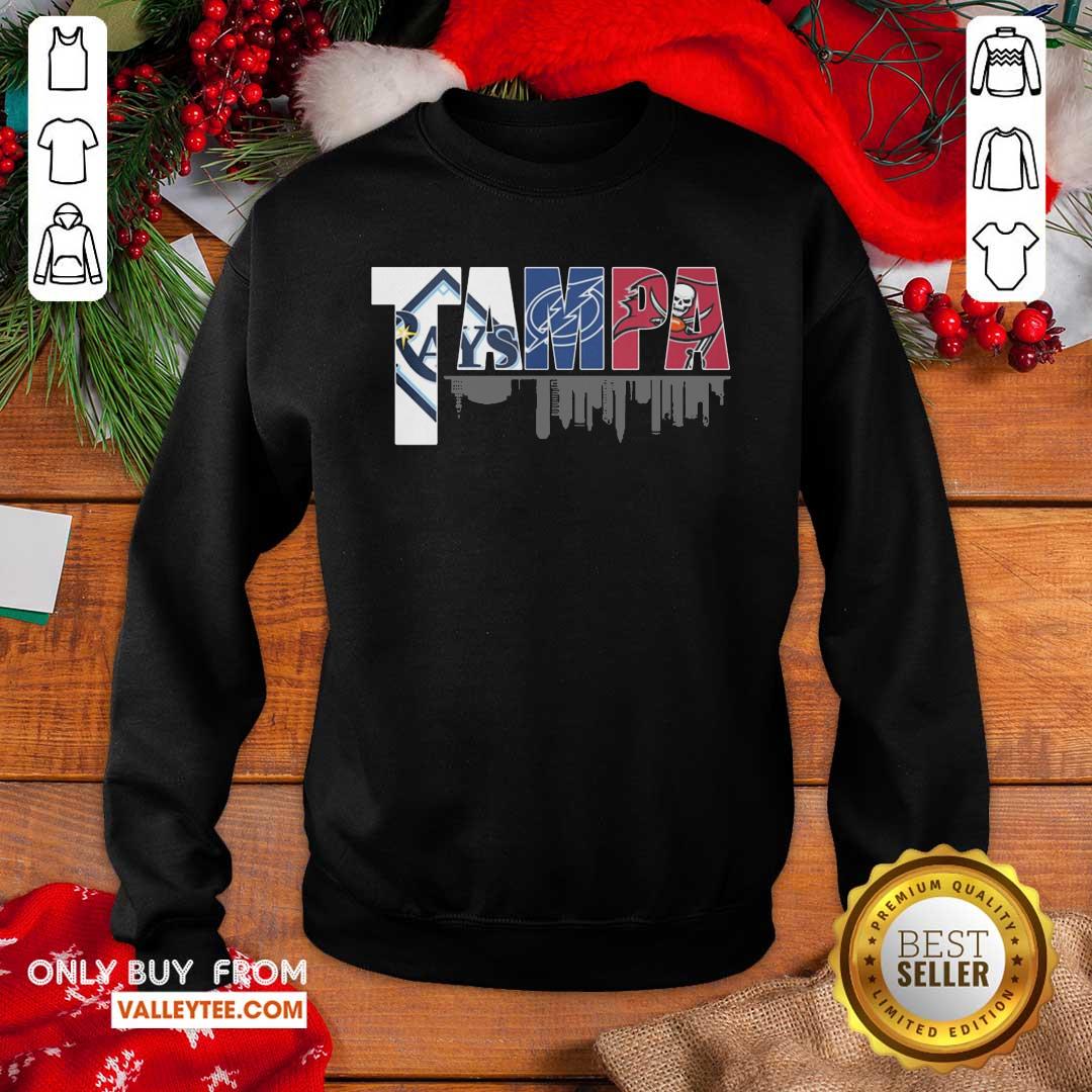 Cute Tampa Tampa Bay Rays Tampa Bay Lightning Tampa Bay Buccaneers Shirt - Image 2