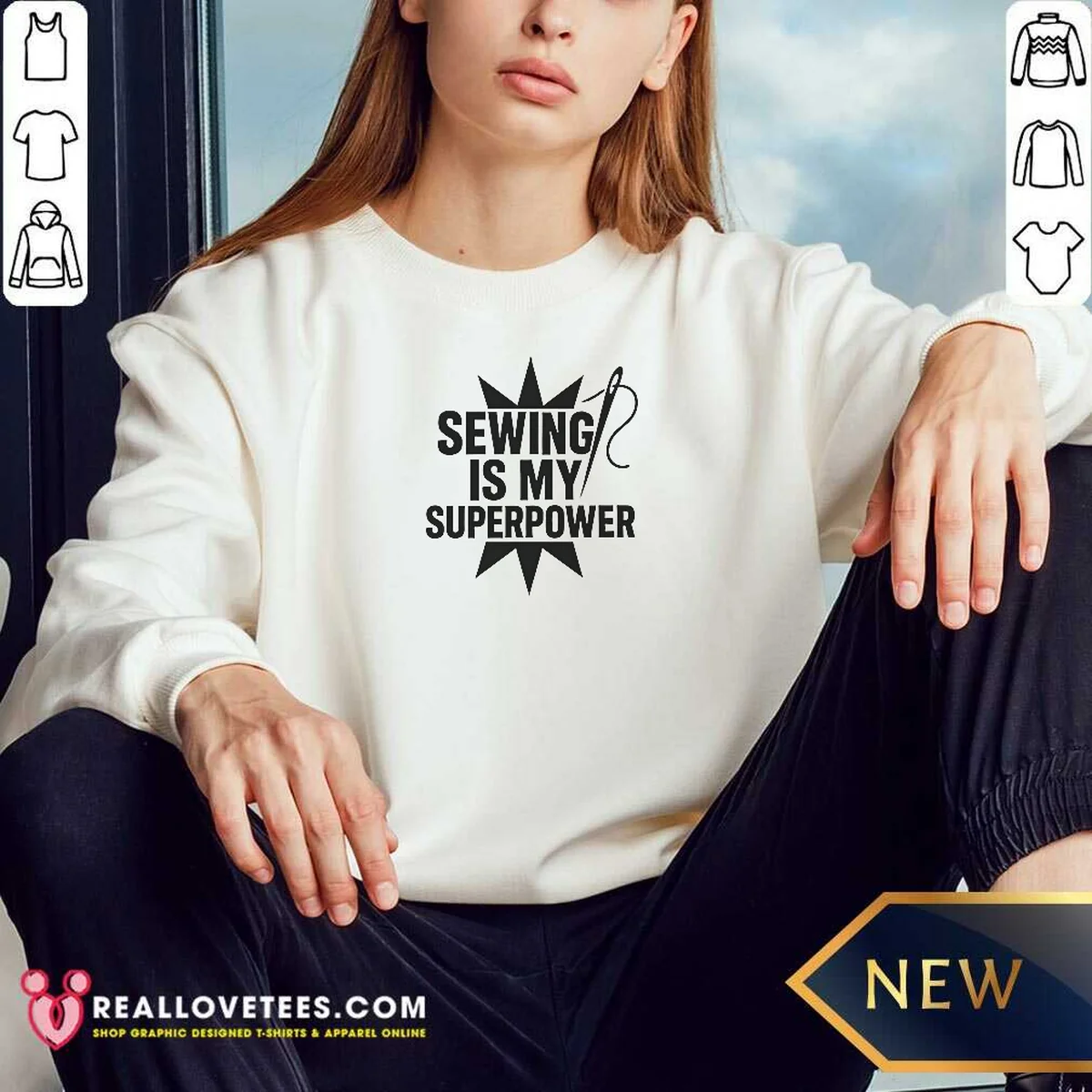 Pretty Sewing Is My Superpower Seamstress Quilting Shirt - Image 4