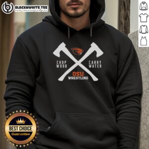 Alternative view of Official Beaver Head And Osu Wrestling Logos T-Shirt