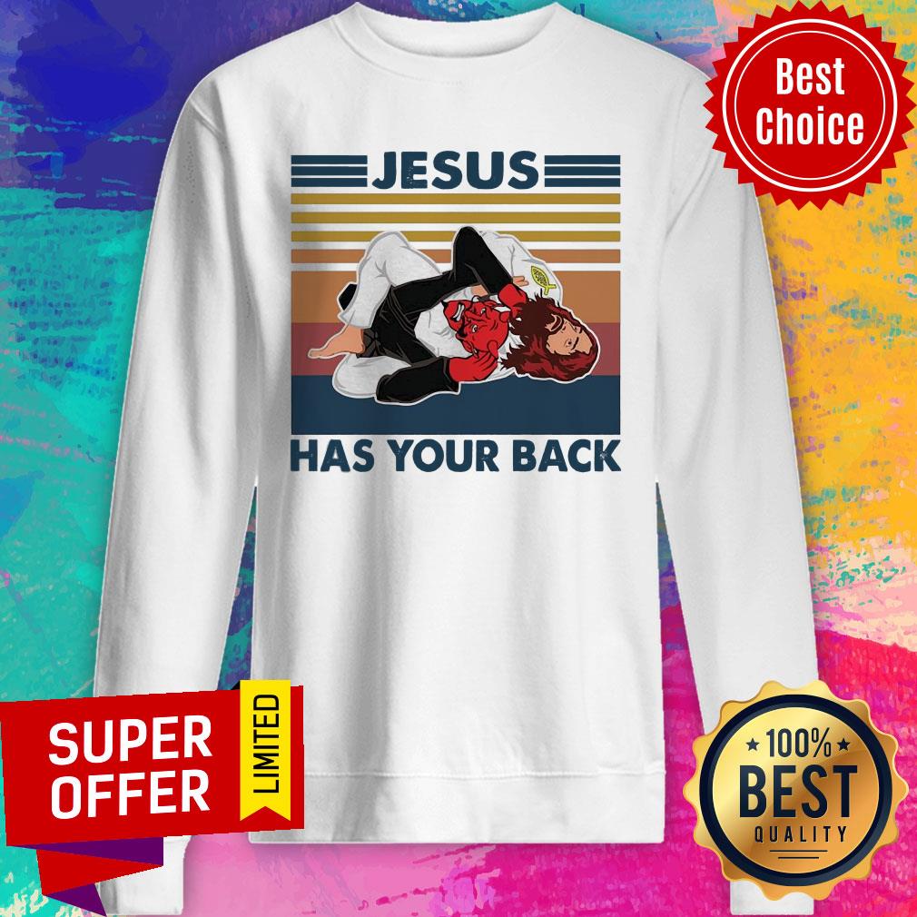 Jesus Has Your Back Vintage Shirt - Image 5
