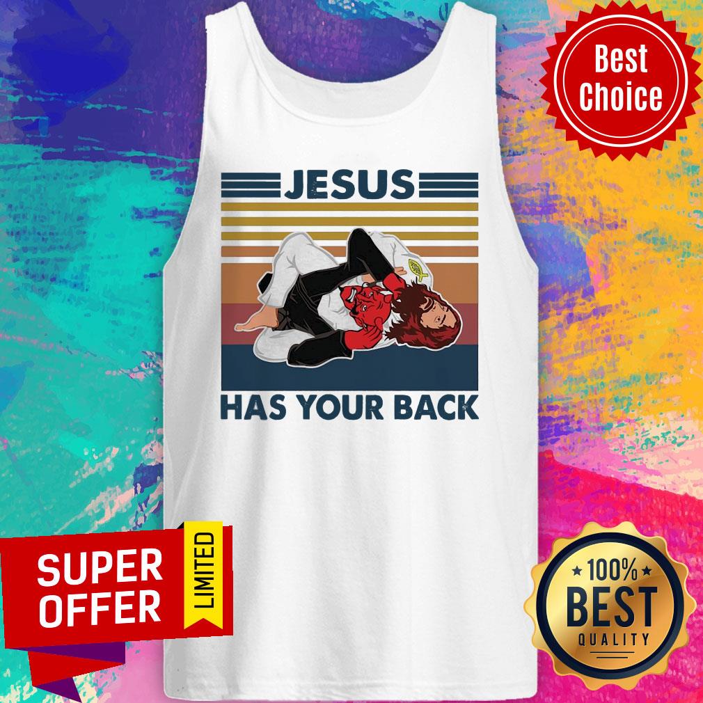 Jesus Has Your Back Vintage Shirt - Image 4