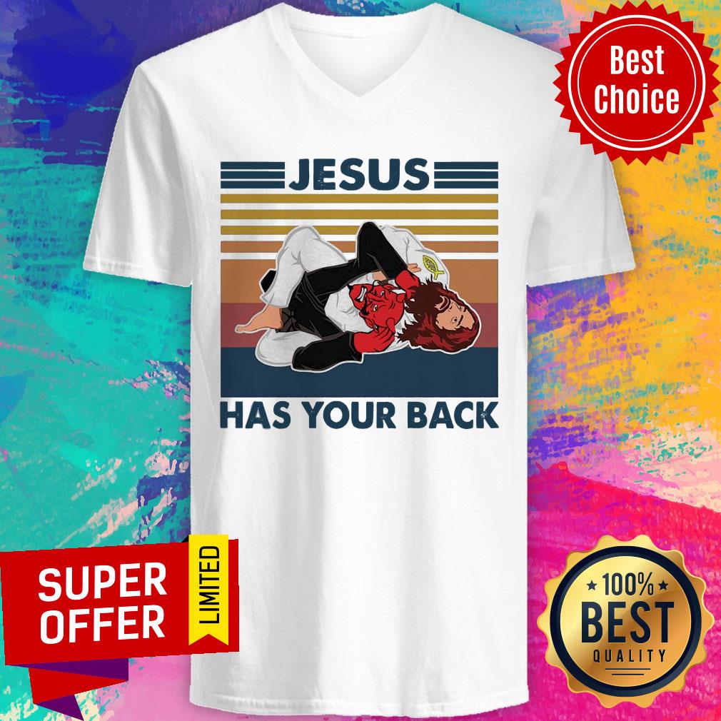 Jesus Has Your Back Vintage Shirt - Image 3