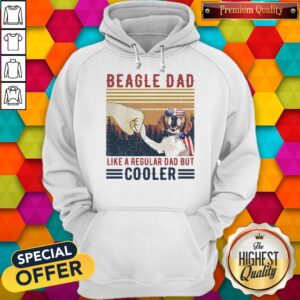 Alternative view of Premium Beagle Dad Like A Regular Dad But Cooler Happy Father’s Day Vintage Shirt