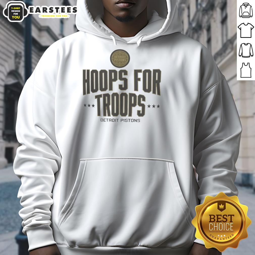 Awesome Hoops For Troops Detroit Pistons Basketball T-Shirt - Image 2