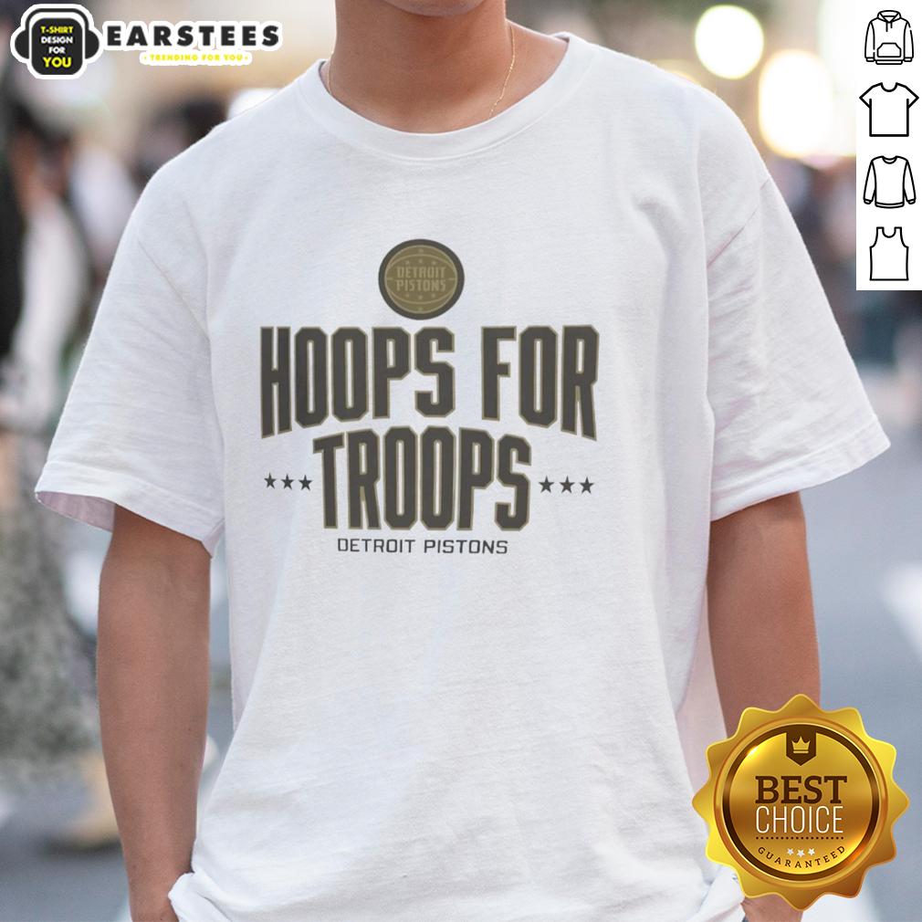 Awesome Hoops For Troops Detroit Pistons Basketball T-Shirt