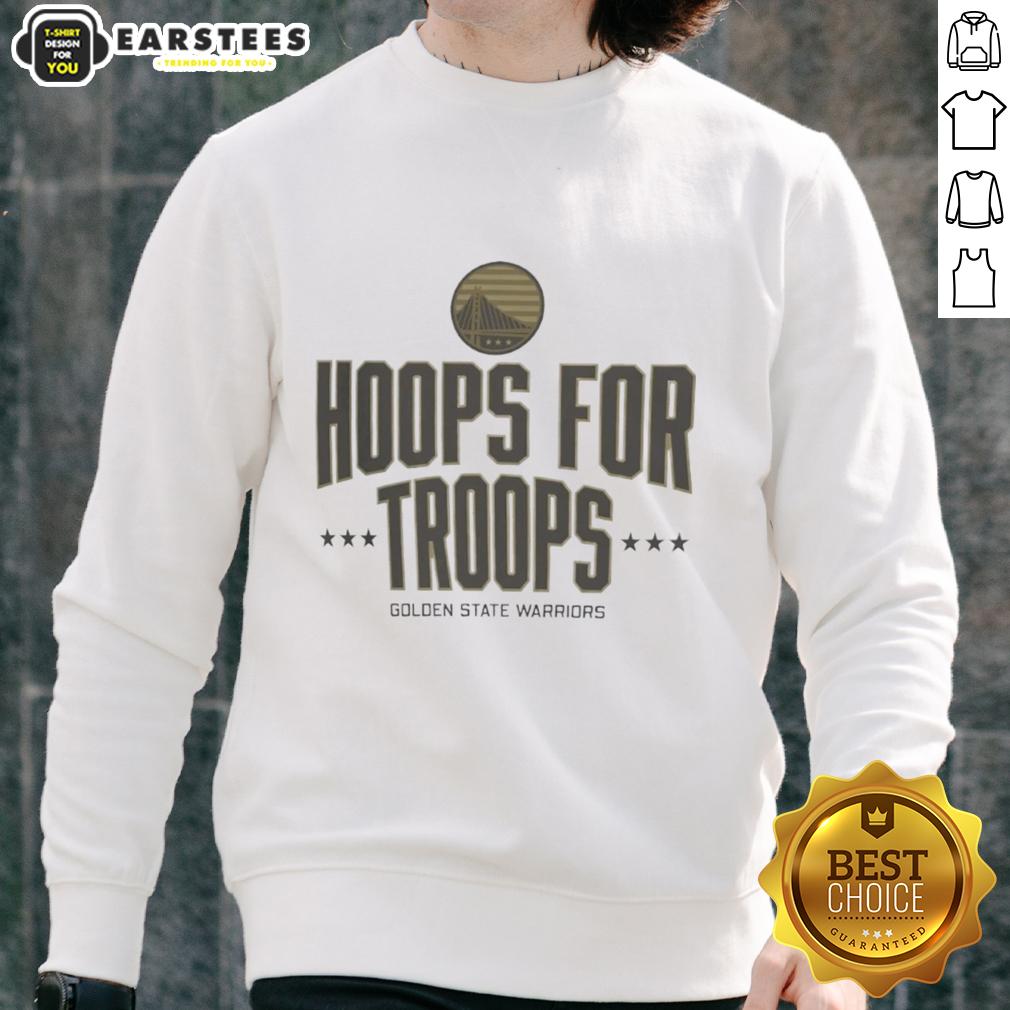 Awesome Hoops For Troops Golden State Warriors Basketball T-Shirt - Image 5