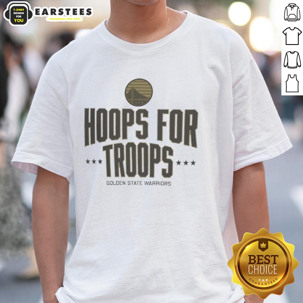 Awesome Hoops For Troops Golden State Warriors Basketball T-Shirt