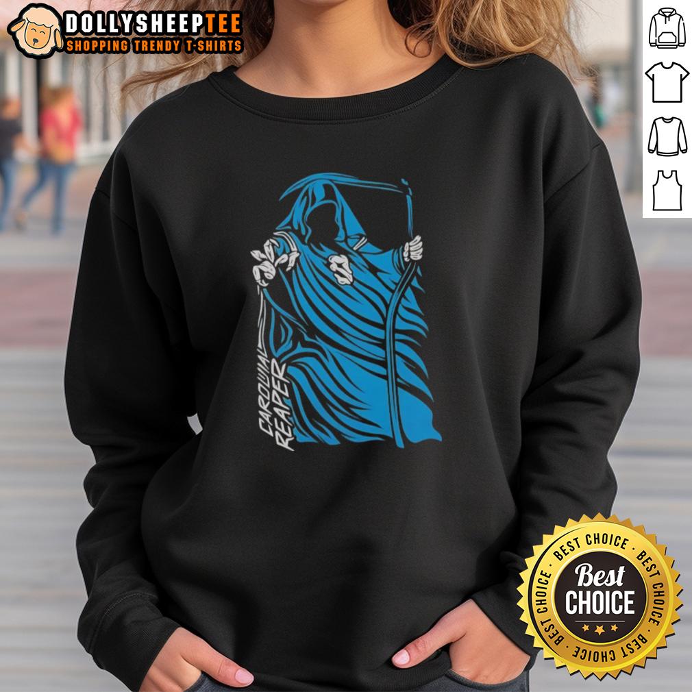 Premium Carolina Reaper Grim Reaper Carolina Panthers T-Shirt - Image 5