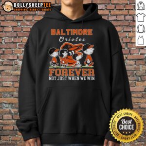 Alternative view of Premium Snoopy And Charlie Brown Baltimore Orioles Baseball Forever Not Just When We Win T-Shirt