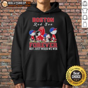 Alternative view of Premium Snoopy And Charlie Brown Boston Red Sox Baseball Forever Not Just When We Win T-Shirt