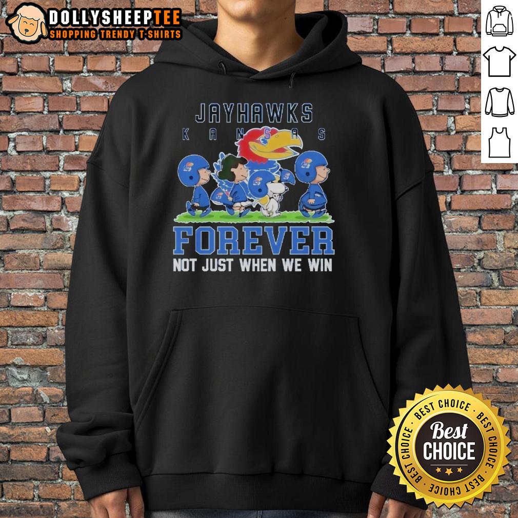 Awesome Peanuts Kansas Jayhawks Forever Not Just When We Win T-Shirt - Image 2