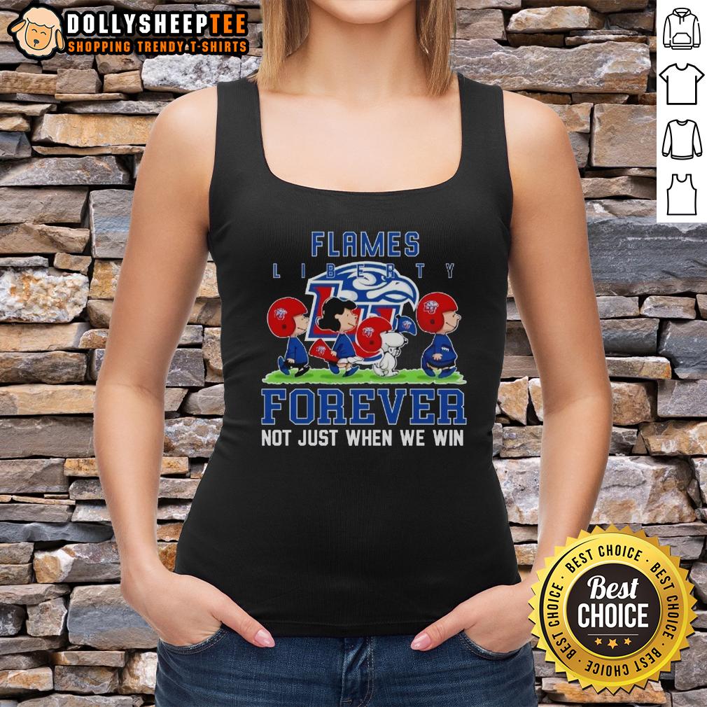 Awesome Peanuts Liberty Flames Forever Not Just When We Win T-Shirt - Image 4