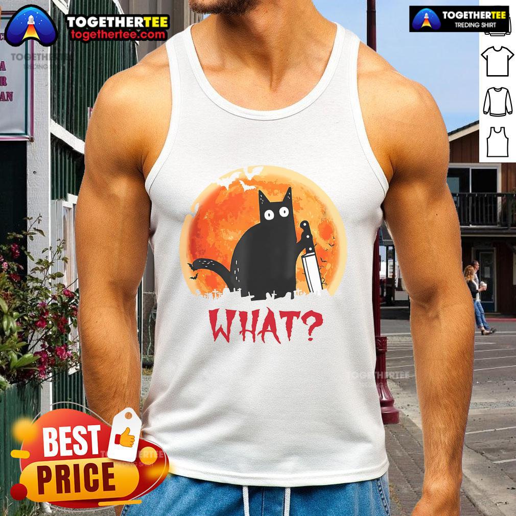 Official Cat What Funny T-Shirt - Image 4