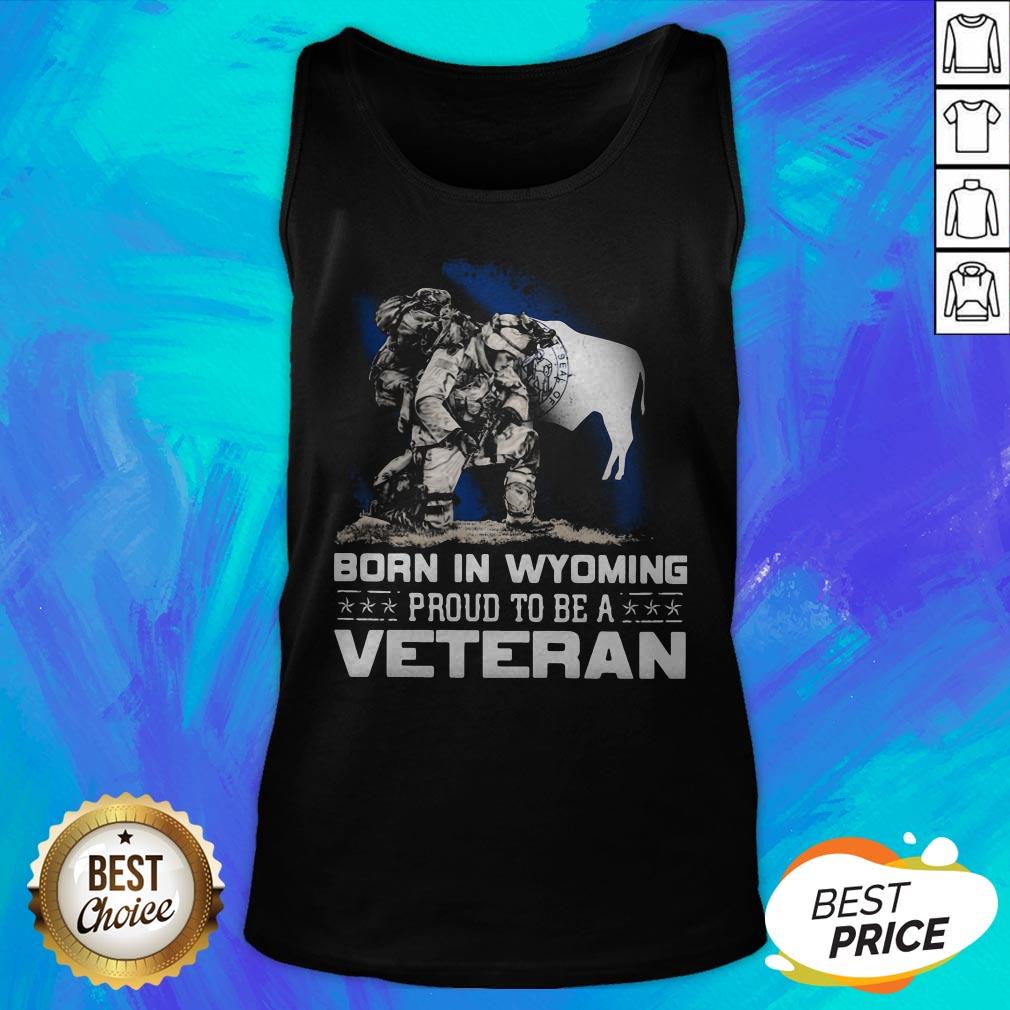 Official Born In Wyoming Proud To Be A Veteran Shirt - Image 5