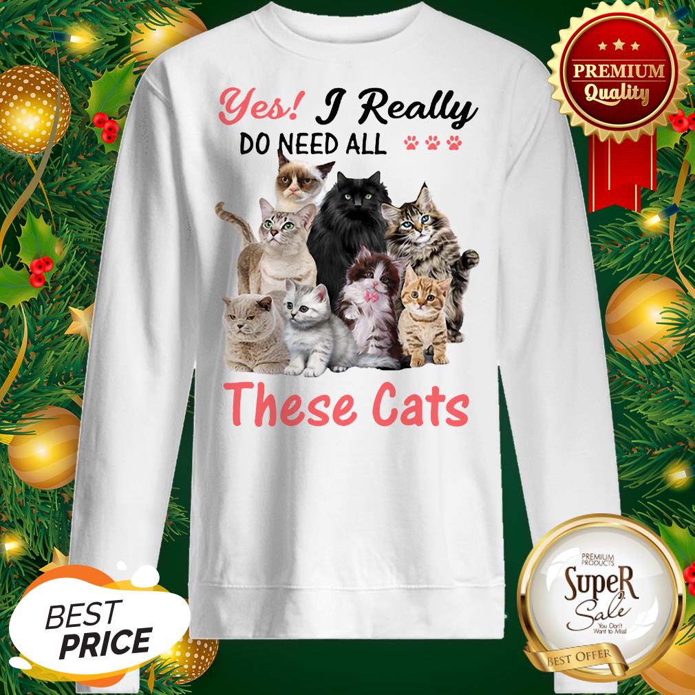 Yes I Really Do Need All These Cats Grumpy Maine Coon Shirt - Image 4