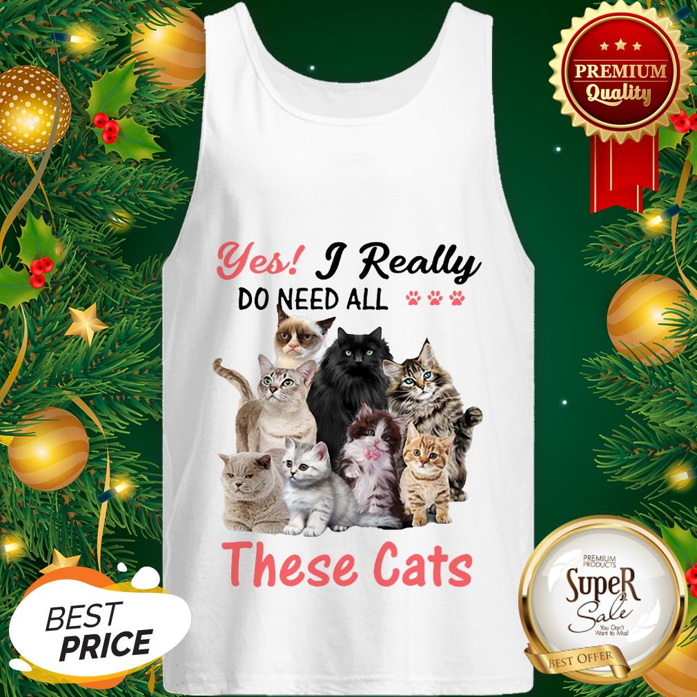 Yes I Really Do Need All These Cats Grumpy Maine Coon Shirt - Image 3