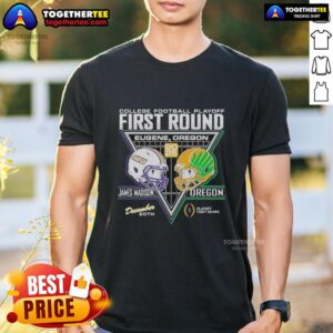 Good James Madison Dukes Vs Oregon Ducks 2025 College Football Playoffs 1st Round Match-Up T-Shirt