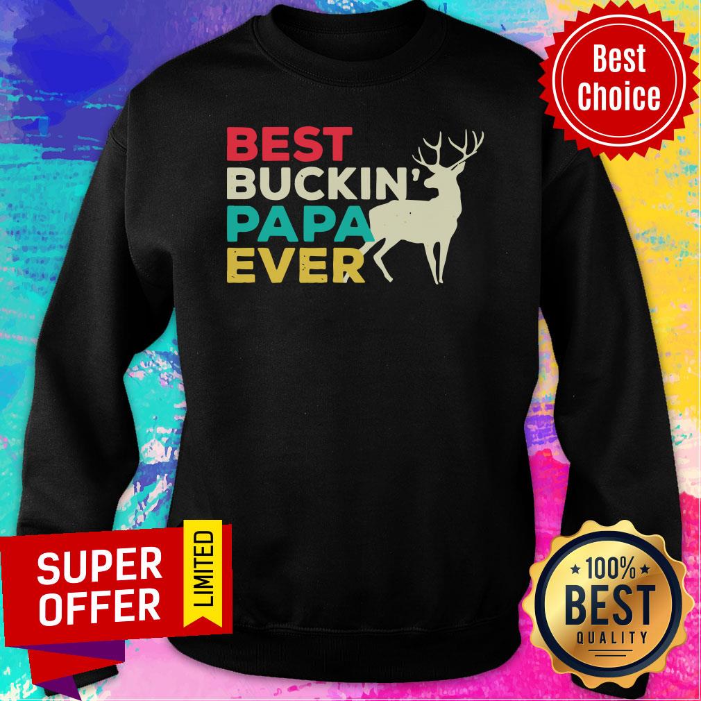 Deer Best Buckin Papa Ever Shirt - Image 3