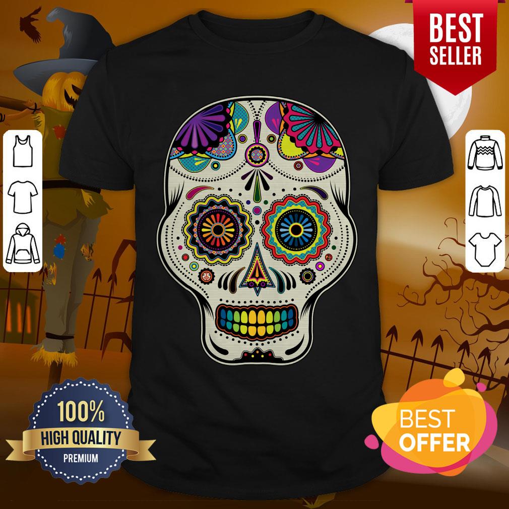 Blue Day Of The Dead Dia De Muertos Sugar Skull Shirt
