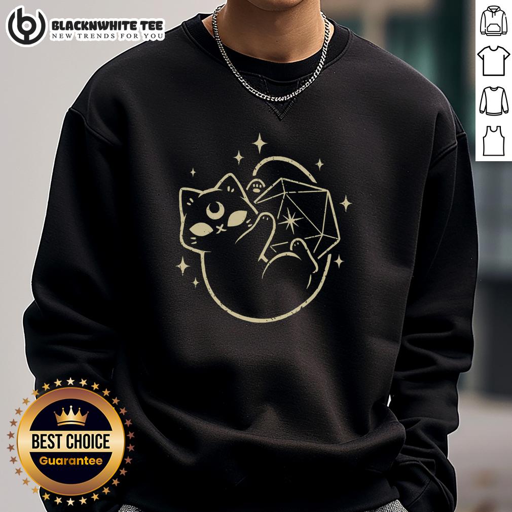 Cute Magical Black Cat D20 Shirt - Image 5