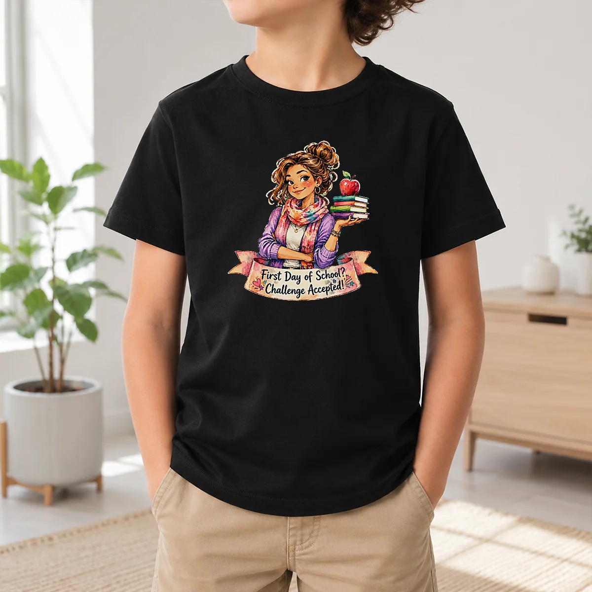 Hot Premium Back To School Funny Teacher Girls Watercolor Graphic Shirt - Image 9