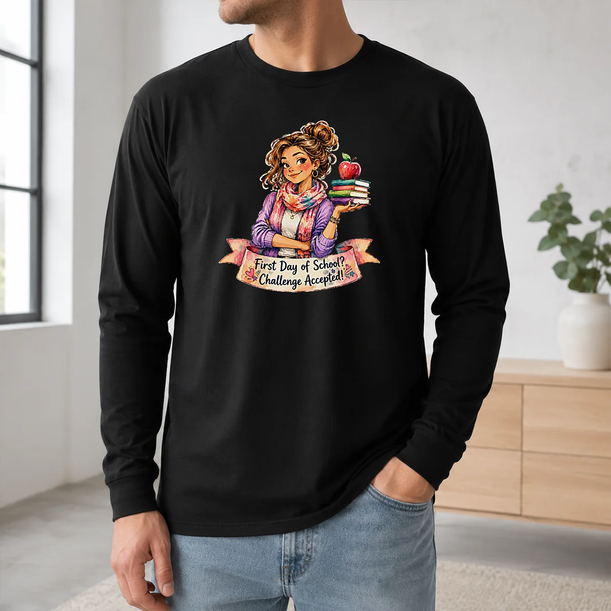 Hot Premium Back To School Funny Teacher Girls Watercolor Graphic Shirt - Image 5