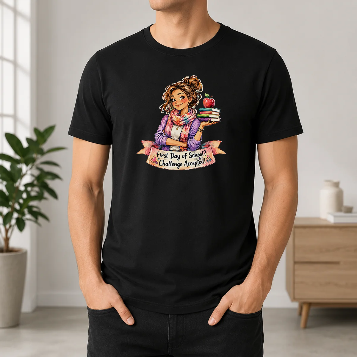 Hot Premium Back To School Funny Teacher Girls Watercolor Graphic Shirt
