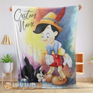 Original Hot Disney Cartoon Pinocchio Blanket Fleece Customized Blanket