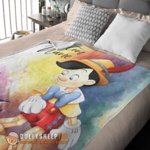 Alternative view of Original Hot Disney Cartoon Pinocchio Blanket Fleece Customized Blanket