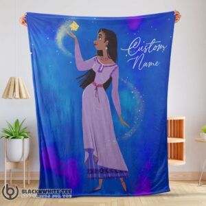 Perfect Cute Disney Wish Asha Princess Blanket Fleece Customized Blanket