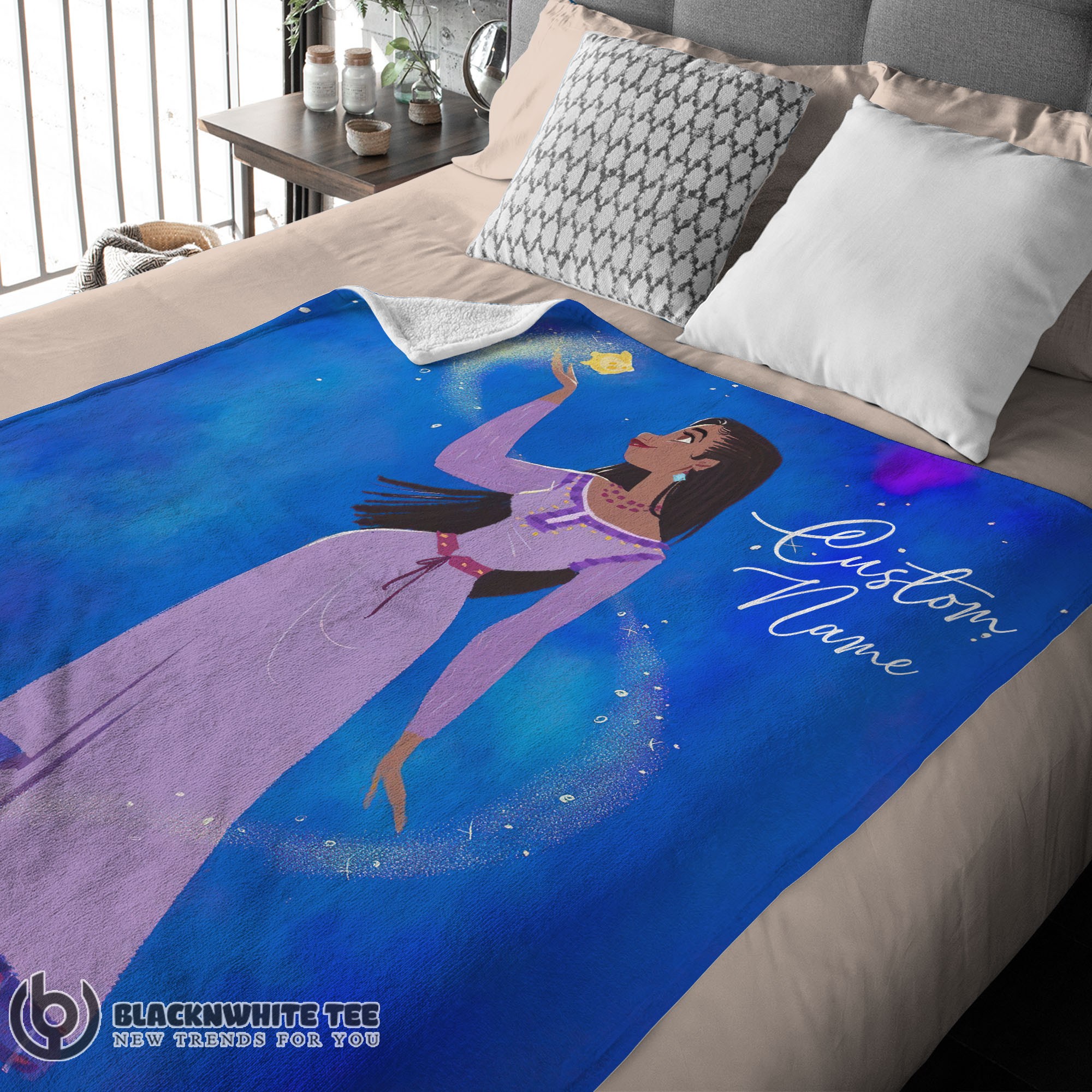 Perfect Cute Disney Wish Asha Princess Blanket Fleece Customized Blanket - Image 3
