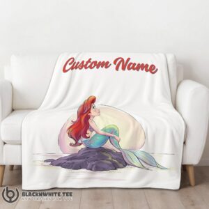 Alternative view of Perfect Disney The Little Mermaid Delicate And Painterly Blanket Fleece Customized Blanket
