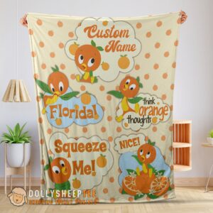 Premium Cute Good Disney Cartoon Orange Bird Cute Blanket Fleece Customized Blanket