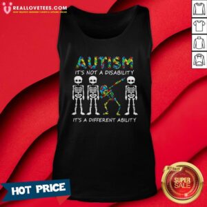 Alternative view of Pro Dabbing Skeletons Autism It’s Not A Disability It’s A Different Ability Shirt