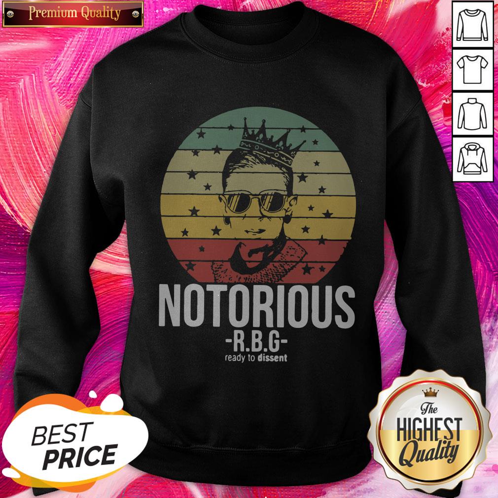 RBG Ruth Bader Ginsburg Notorious Ready To Dissent Vintage Shirt - Image 4